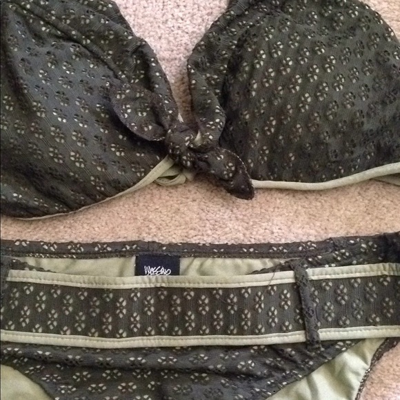 Mossimo 2pc olive green detailed bathing suit - Picture 4 of 4